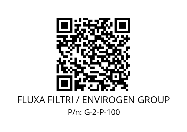   FLUXA FILTRI / ENVIROGEN GROUP G-2-P-100