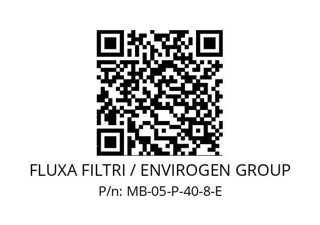   FLUXA FILTRI / ENVIROGEN GROUP MB-05-P-40-8-E