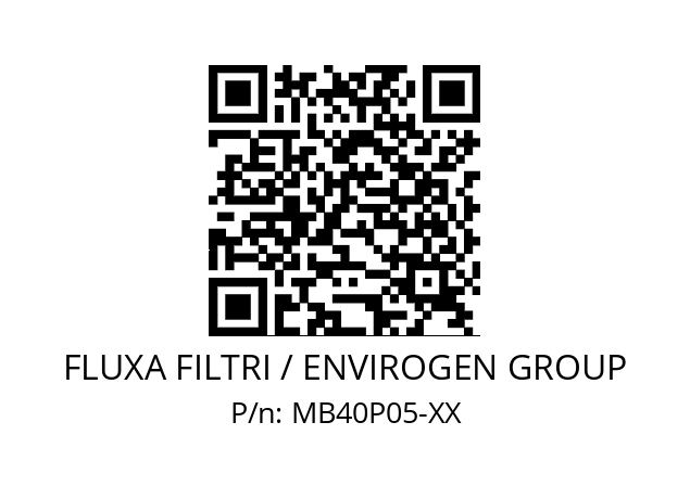   FLUXA FILTRI / ENVIROGEN GROUP MB40P05-XX