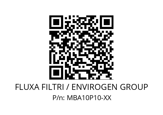   FLUXA FILTRI / ENVIROGEN GROUP MBA10P10-XX