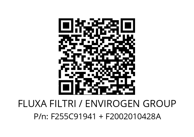   FLUXA FILTRI / ENVIROGEN GROUP F255C91941 + F2002010428A