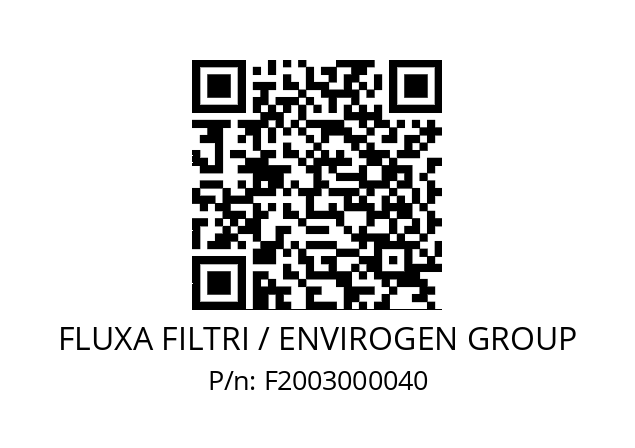   FLUXA FILTRI / ENVIROGEN GROUP F2003000040