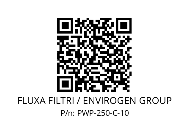   FLUXA FILTRI / ENVIROGEN GROUP PWP-250-C-10