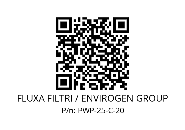   FLUXA FILTRI / ENVIROGEN GROUP PWP-25-C-20