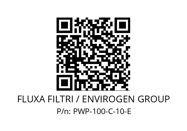   FLUXA FILTRI / ENVIROGEN GROUP PWP-100-C-10-E