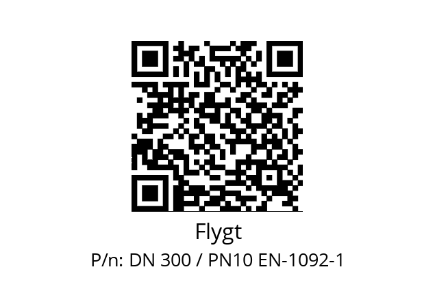   Flygt DN 300 / PN10 EN-1092-1