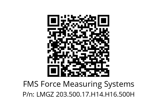   FMS Force Measuring Systems LMGZ 203.500.17.H14.H16.500H