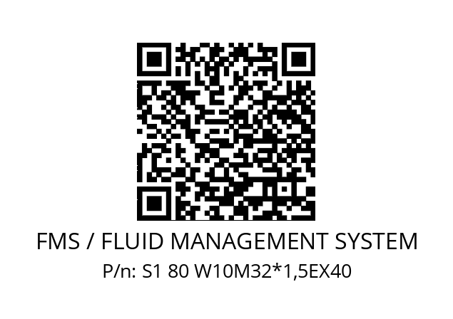   FMS / FLUID MANAGEMENT SYSTEM S1 80 W10M32*1,5EX40