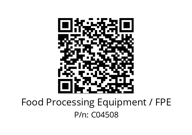   Food Processing Equipment / FPE C04508