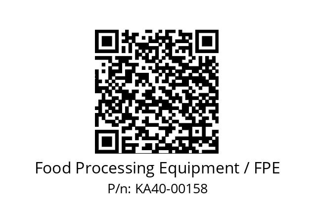   Food Processing Equipment / FPE KA40-00158