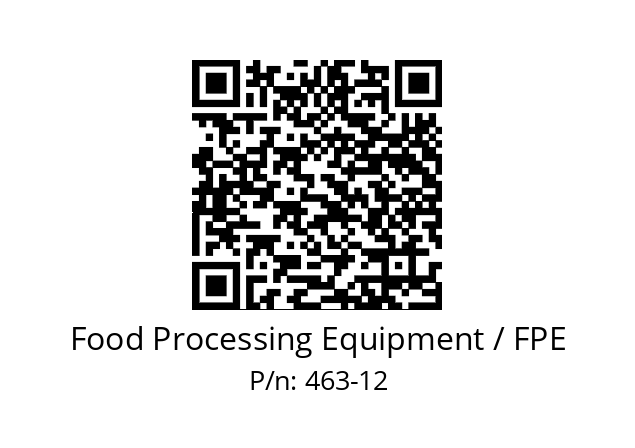   Food Processing Equipment / FPE 463-12