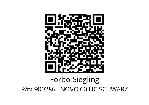   Forbo Siegling 900286   NOVO 60 HC SCHWARZ