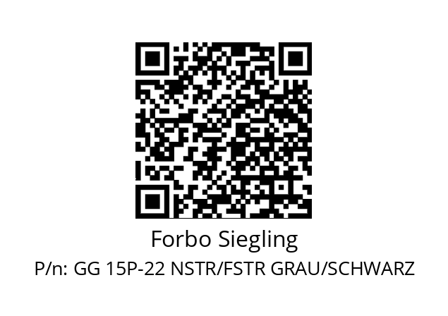   Forbo Siegling GG 15P-22 NSTR/FSTR GRAU/SCHWARZ