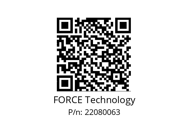   FORCE Technology 22080063