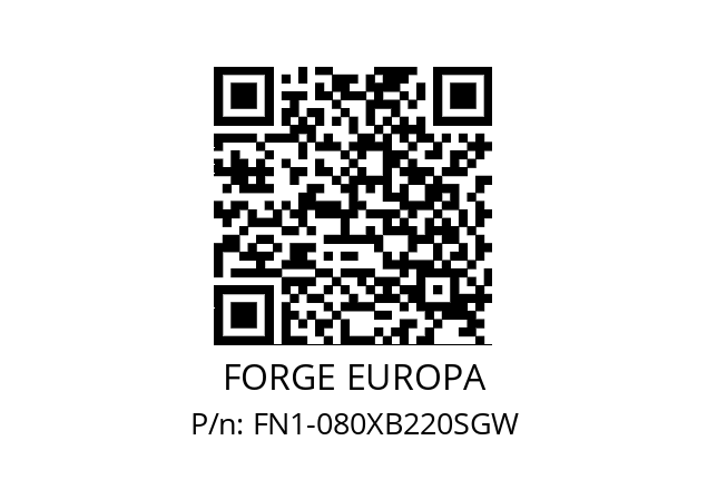   FORGE EUROPA FN1-080XB220SGW