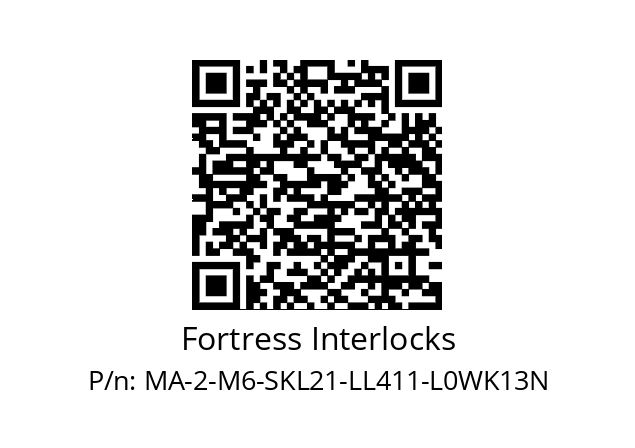   Fortress Interlocks MA-2-M6-SKL21-LL411-L0WK13N