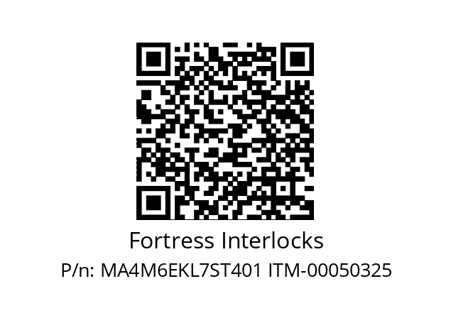   Fortress Interlocks MA4M6EKL7ST401 ITM-00050325