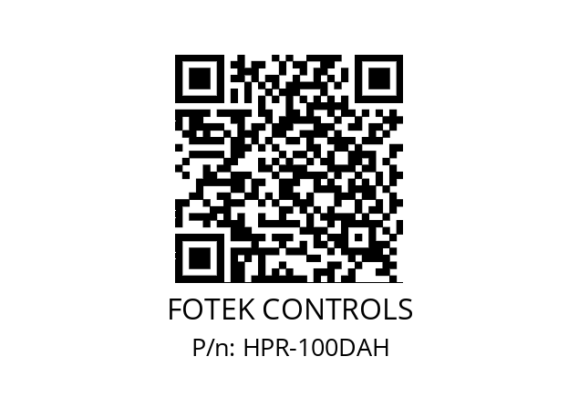   FOTEK CONTROLS HPR-100DAH