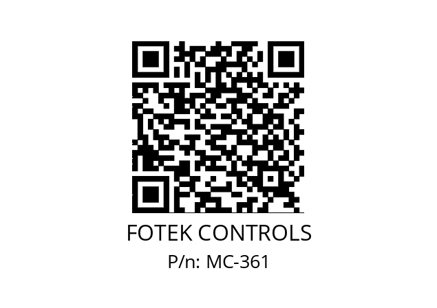   FOTEK CONTROLS MC-361