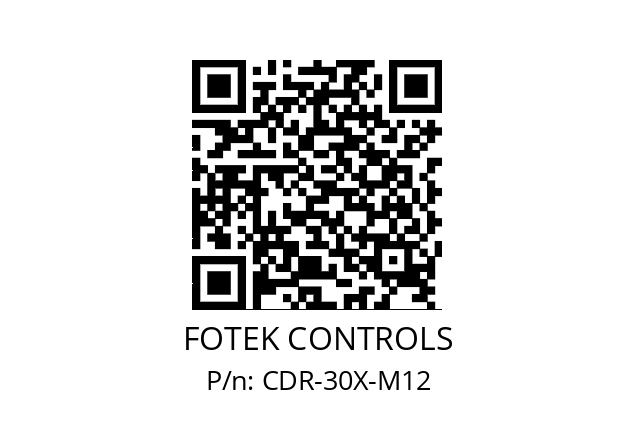   FOTEK CONTROLS CDR-30X-M12