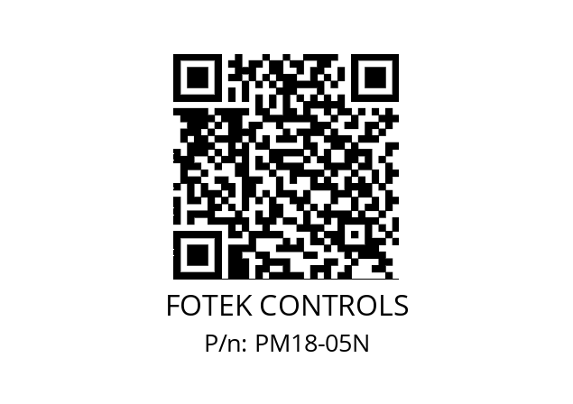   FOTEK CONTROLS PM18-05N