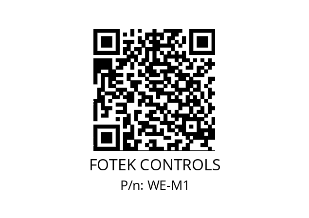   FOTEK CONTROLS WE-M1