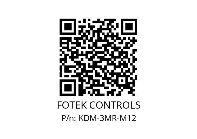   FOTEK CONTROLS KDM-3MR-M12