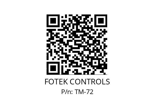   FOTEK CONTROLS TM-72