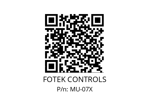   FOTEK CONTROLS MU-07X