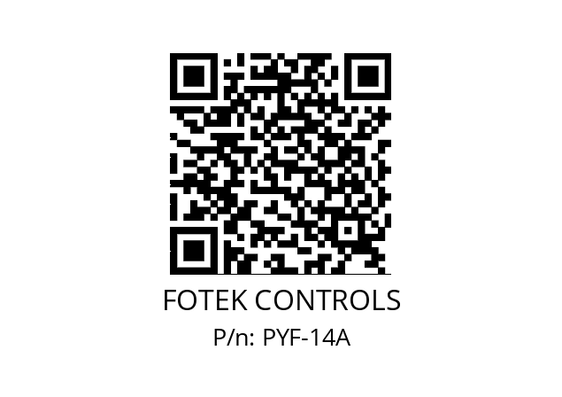   FOTEK CONTROLS PYF-14A