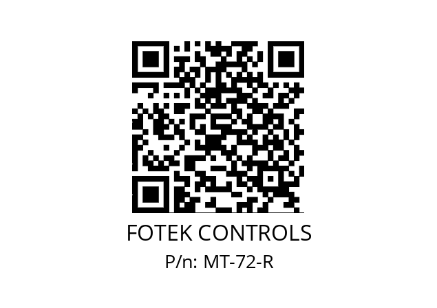   FOTEK CONTROLS MT-72-R