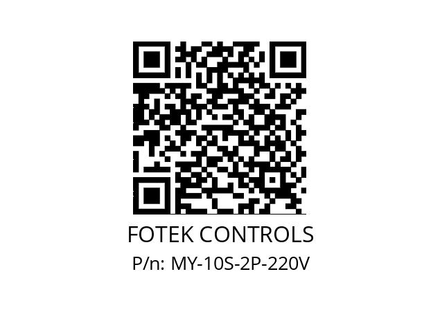   FOTEK CONTROLS MY-10S-2P-220V