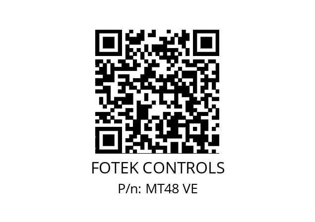   FOTEK CONTROLS MT48 VE