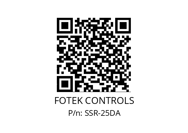   FOTEK CONTROLS SSR-25DA