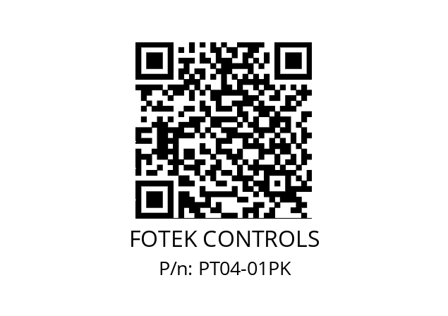   FOTEK CONTROLS PT04-01PK