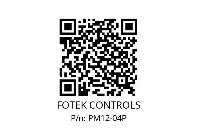   FOTEK CONTROLS РM12-04P