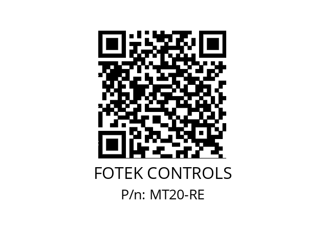   FOTEK CONTROLS MT20-RE