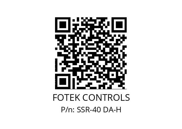   FOTEK CONTROLS SSR-40 DA-H