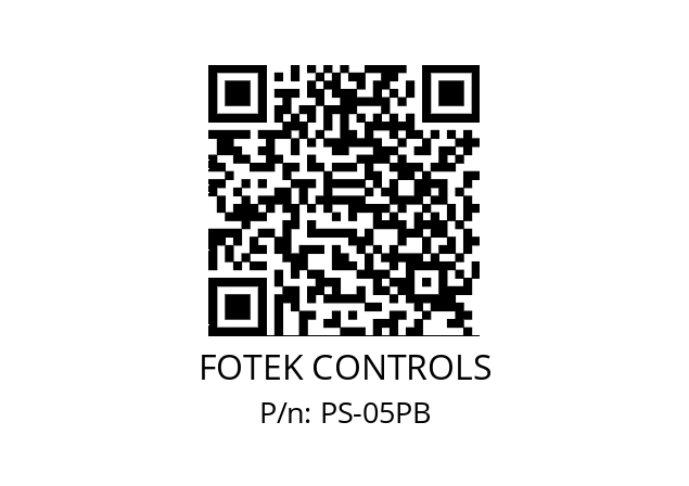   FOTEK CONTROLS PS-05PB