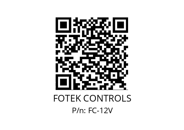   FOTEK CONTROLS FC-12V