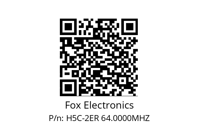   Fox Electronics H5C-2ER 64.0000MHZ