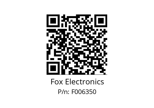   Fox Electronics F006350