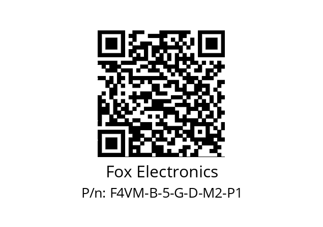   Fox Electronics F4VM-B-5-G-D-M2-P1