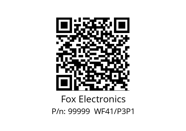   Fox Electronics 99999  WF41/P3P1