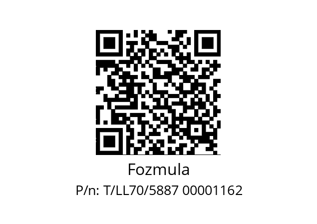   Fozmula T/LL70/5887 00001162