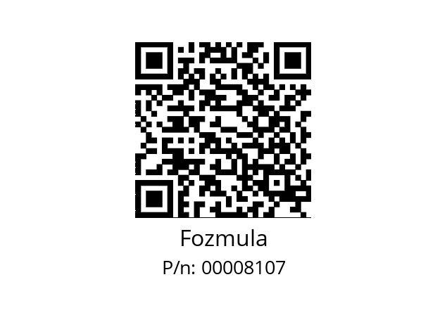   Fozmula 00008107