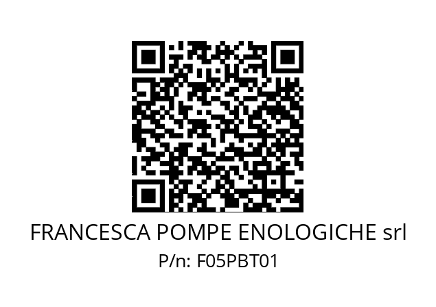   FRANCESCA POMPE ENOLOGICHE srl F05PBT01