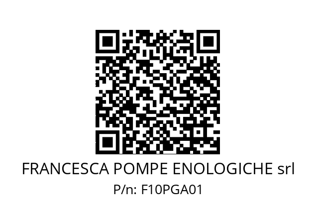   FRANCESCA POMPE ENOLOGICHE srl F10PGA01