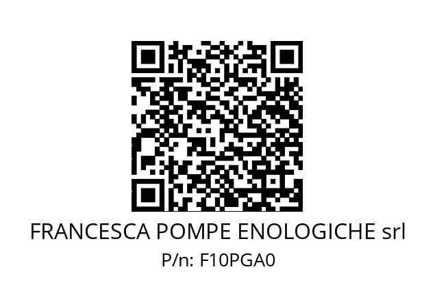   FRANCESCA POMPE ENOLOGICHE srl F10PGA0