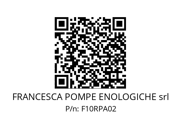   FRANCESCA POMPE ENOLOGICHE srl F10RPA02